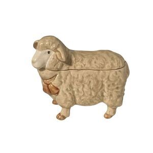 Otagiri Vintage Lamb Salt, Sugar Box Jelly or Honey Server 4” x 4”
